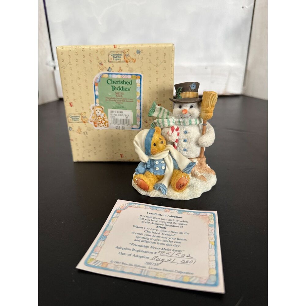 Cherished Teddies Mitch "Friendship Never Melts Away' Figurine